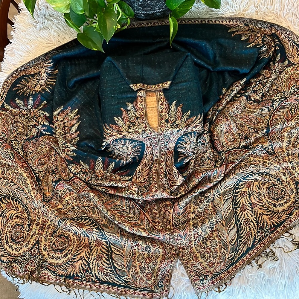 My Urban Poncho/Wrap, Dark Teal/Emerald Green